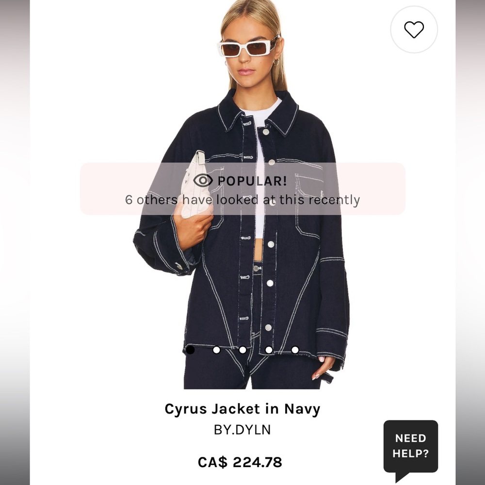 Cyrus Jacket in Navy by By.Dyln
